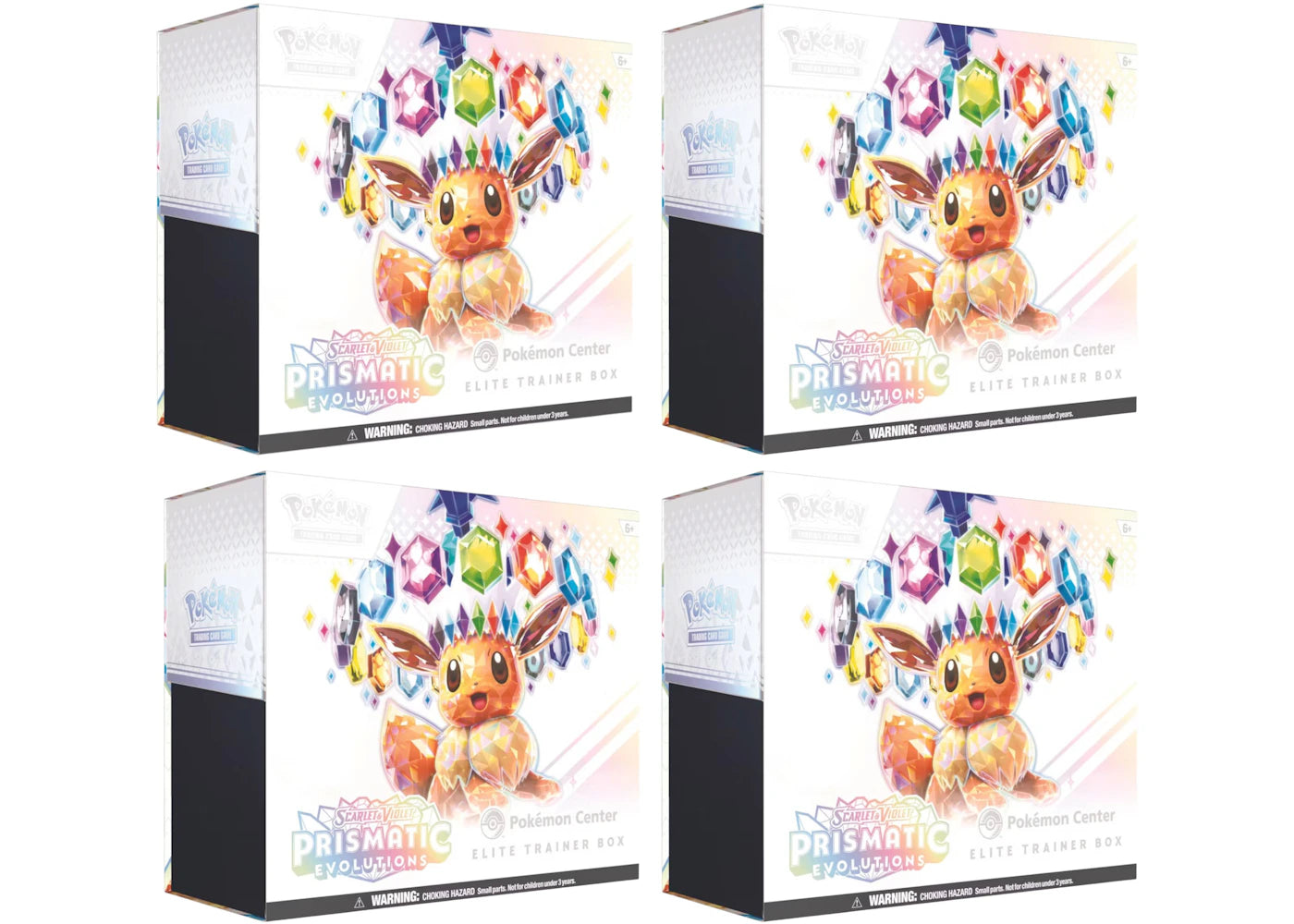 Lot de 4 coffrets Dresseur d'élite Pokémon Center Scarlet &amp; Violet - Évolutions Prismatiques