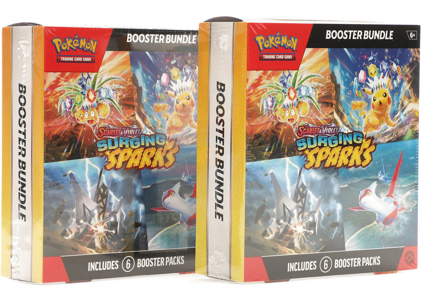 Lot de 2 boosters Pokémon Scarlet &amp; Violet - Étincelles Déferlantes