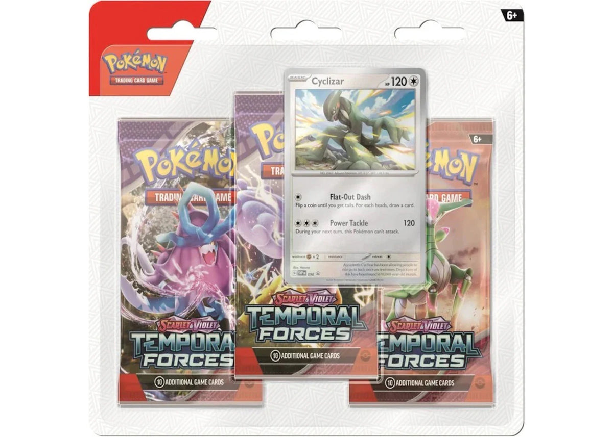 Pokèmon Scarlet & Violet Temporal Forces & Cyclizar Promo Card 3 Booster Blister Pack - main view