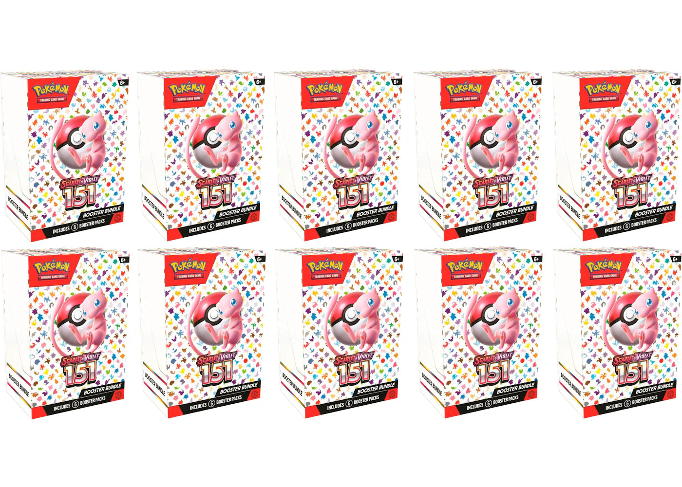 Lot de 10 boosters Pokémon TCG Scarlet &amp; Violet-151 (6 paquets)