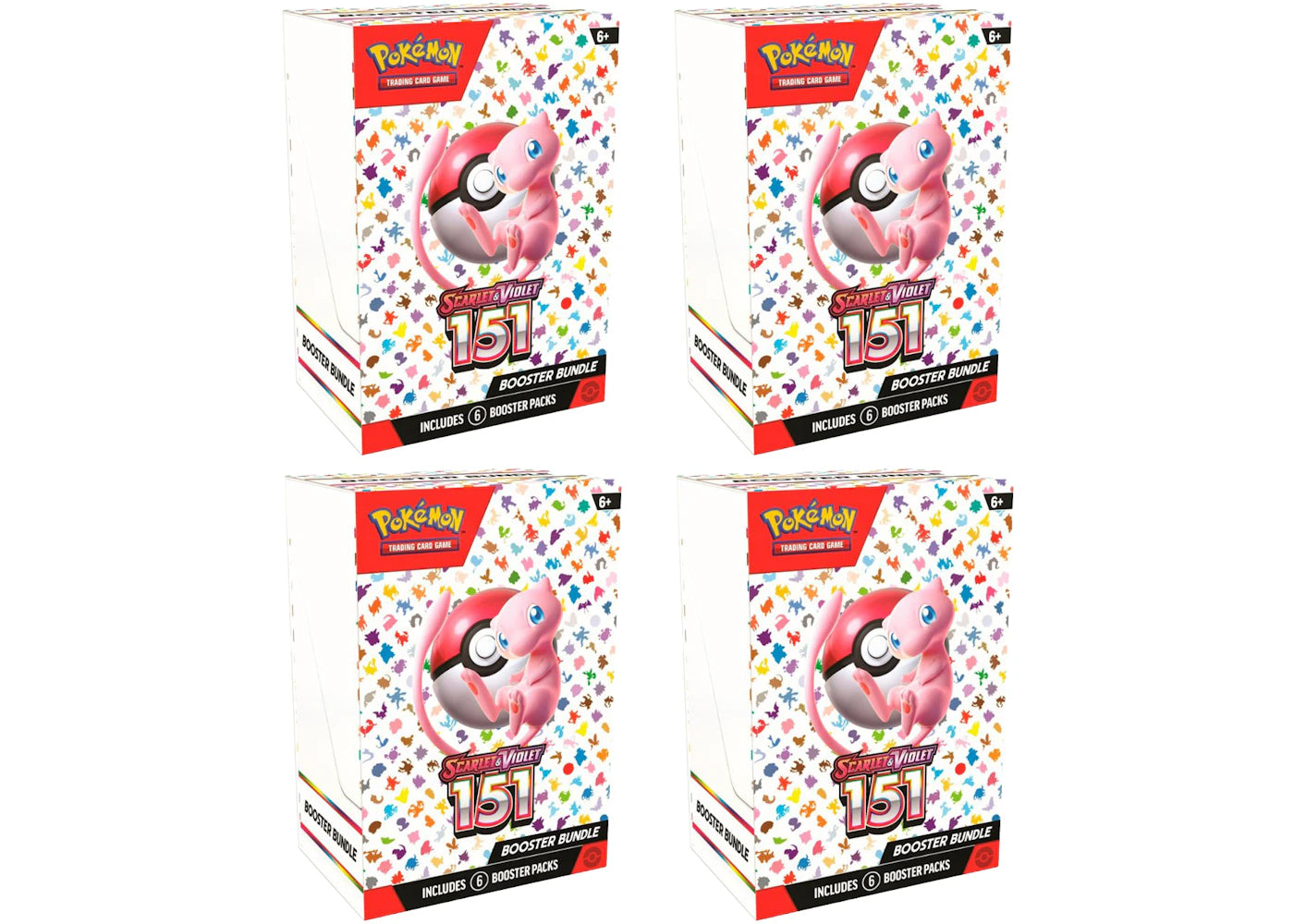 Lot de 4 boosters Pokémon TCG Scarlet &amp; Violet-151 (6 boosters)