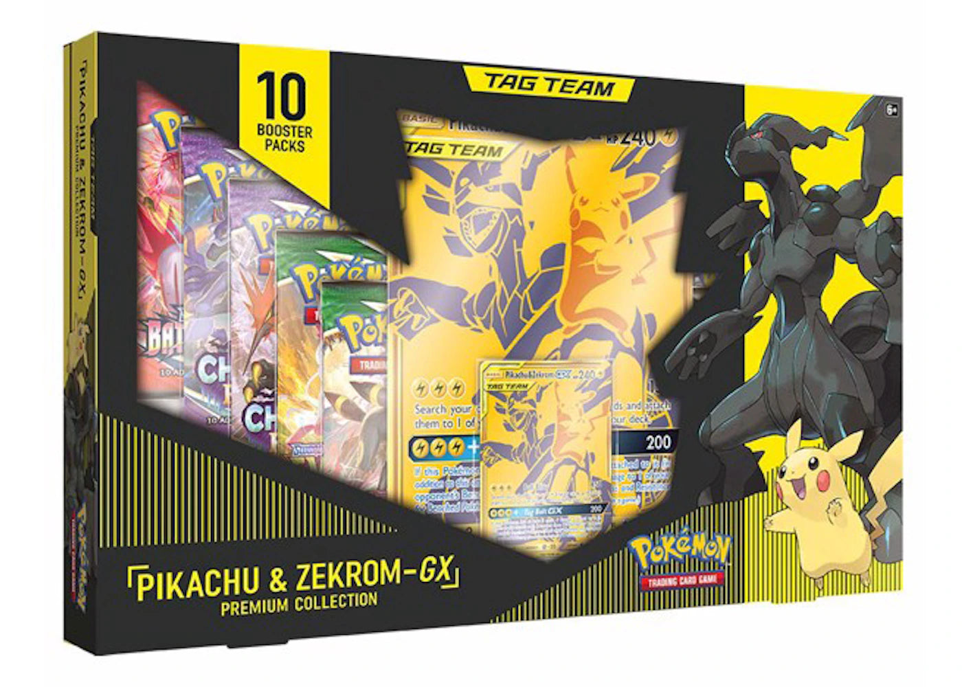 Coffret Pikachu et Zekrom de la collection Premium Tag Team-GX du JCC Pokémon