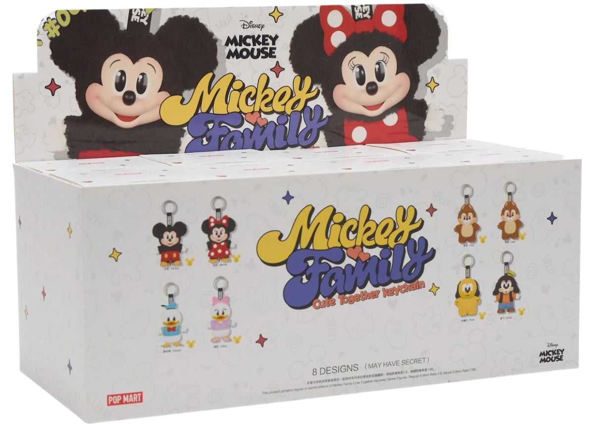 Pop Mart Disney Mickey Family Together Series Plush Keychain Sealed Case - main view