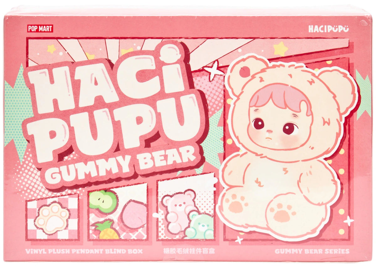 Pop Mart HACIPUPU Gummy Bear Series Vinyl Plush Pendant Sealed Case - main view