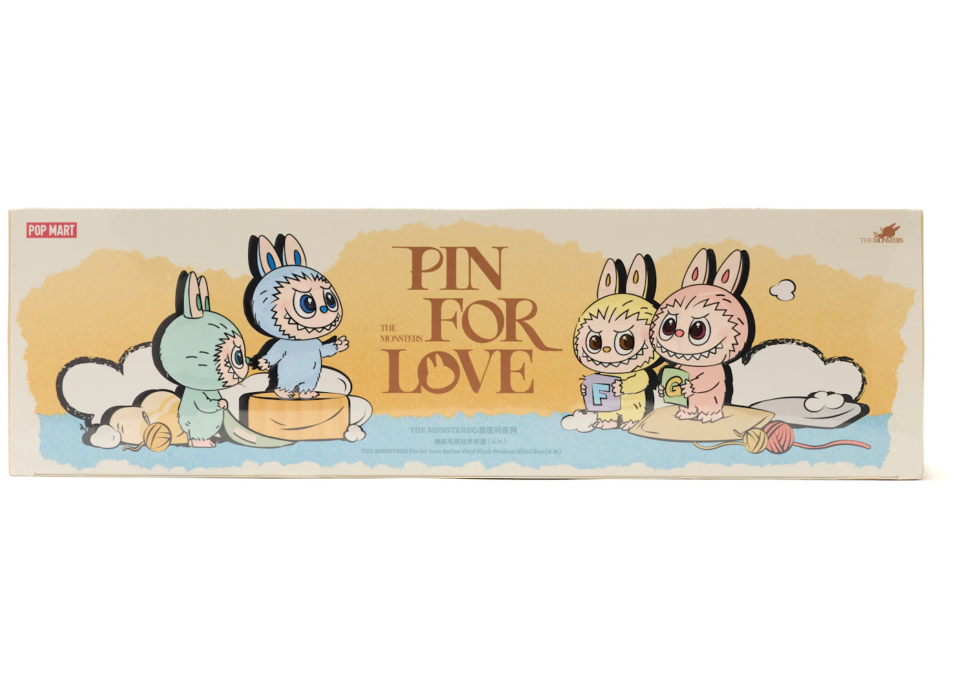 Pop Mart Labubu The Monsters Pin for Love Series Vinyl Plush Pendant Unsealed Case - main view