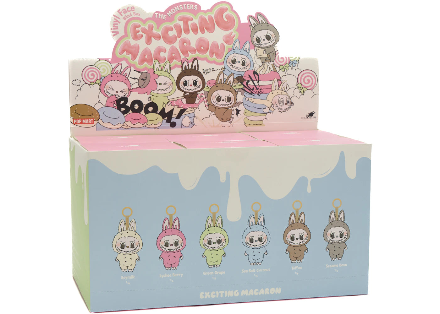 Pop Mart Labubu The Monsters Exciting Macaron Vinyl Face  Sealed Case (6 Blind Boxes)-