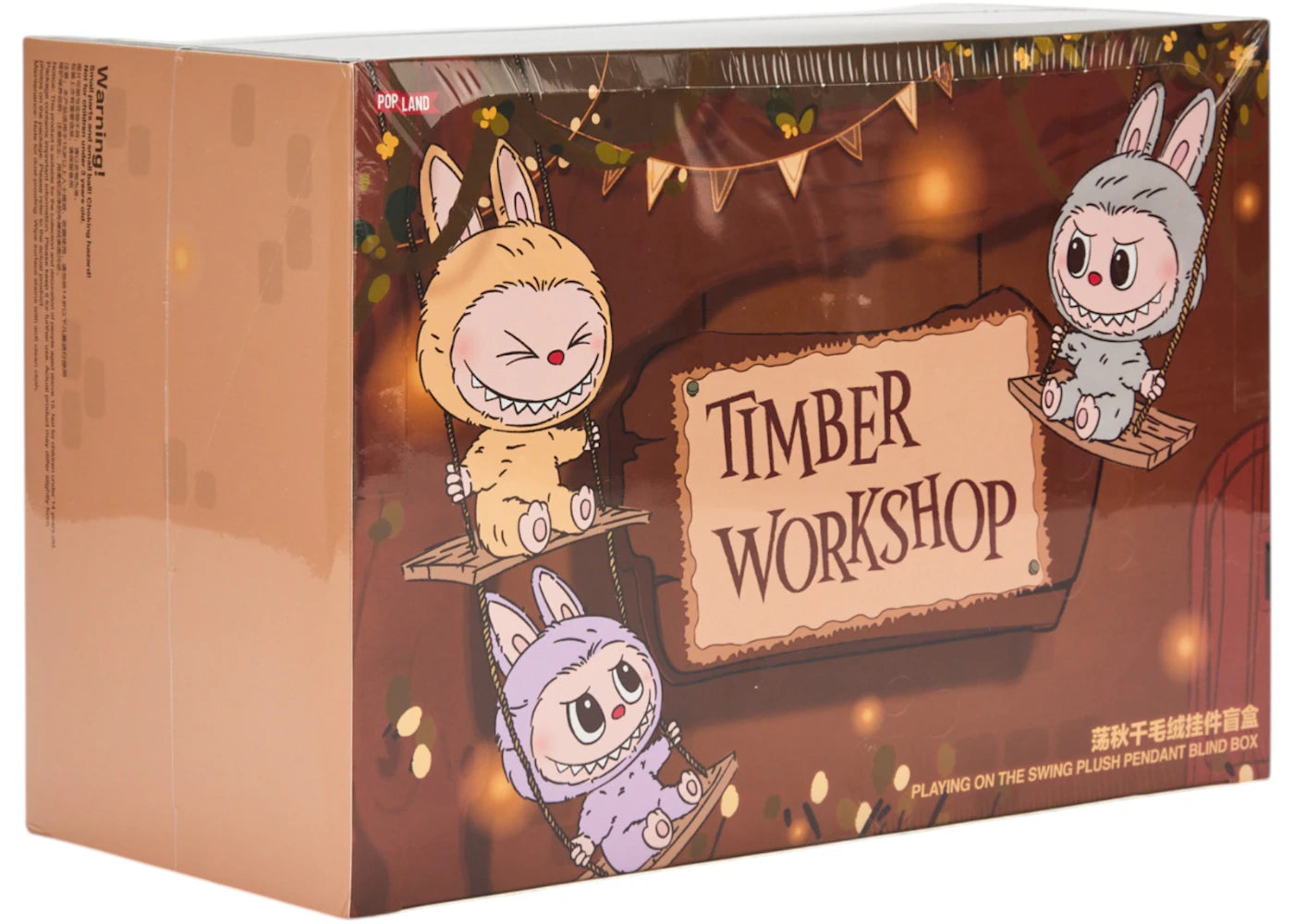 Pop Mart Labubu The Monsters Timber Workshop Playing on the Swing Plush Pendant (Pop Land Exclusive) Sealed Case (6 Blind Box)-