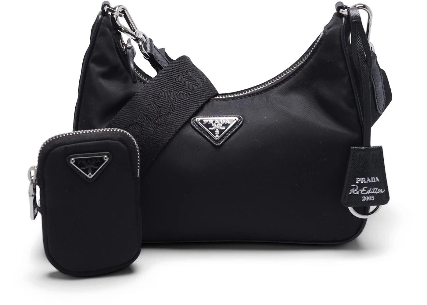 Prada Re-Edition 2005 Shoulder Bag Nylon Black - main view
