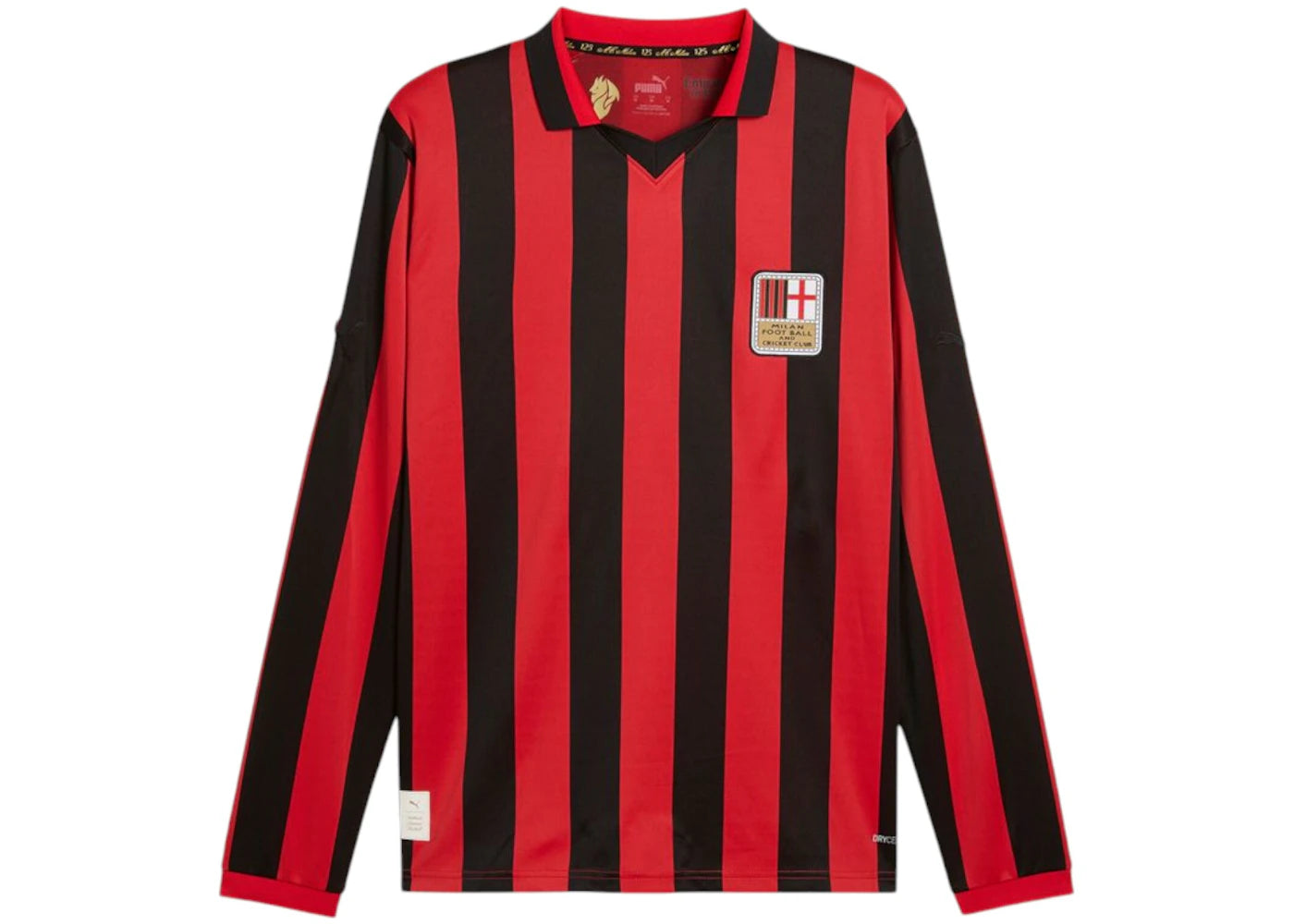Puma AC Milan 125th Anniversary Authentic Long Sleeve Jersey-Black/Red