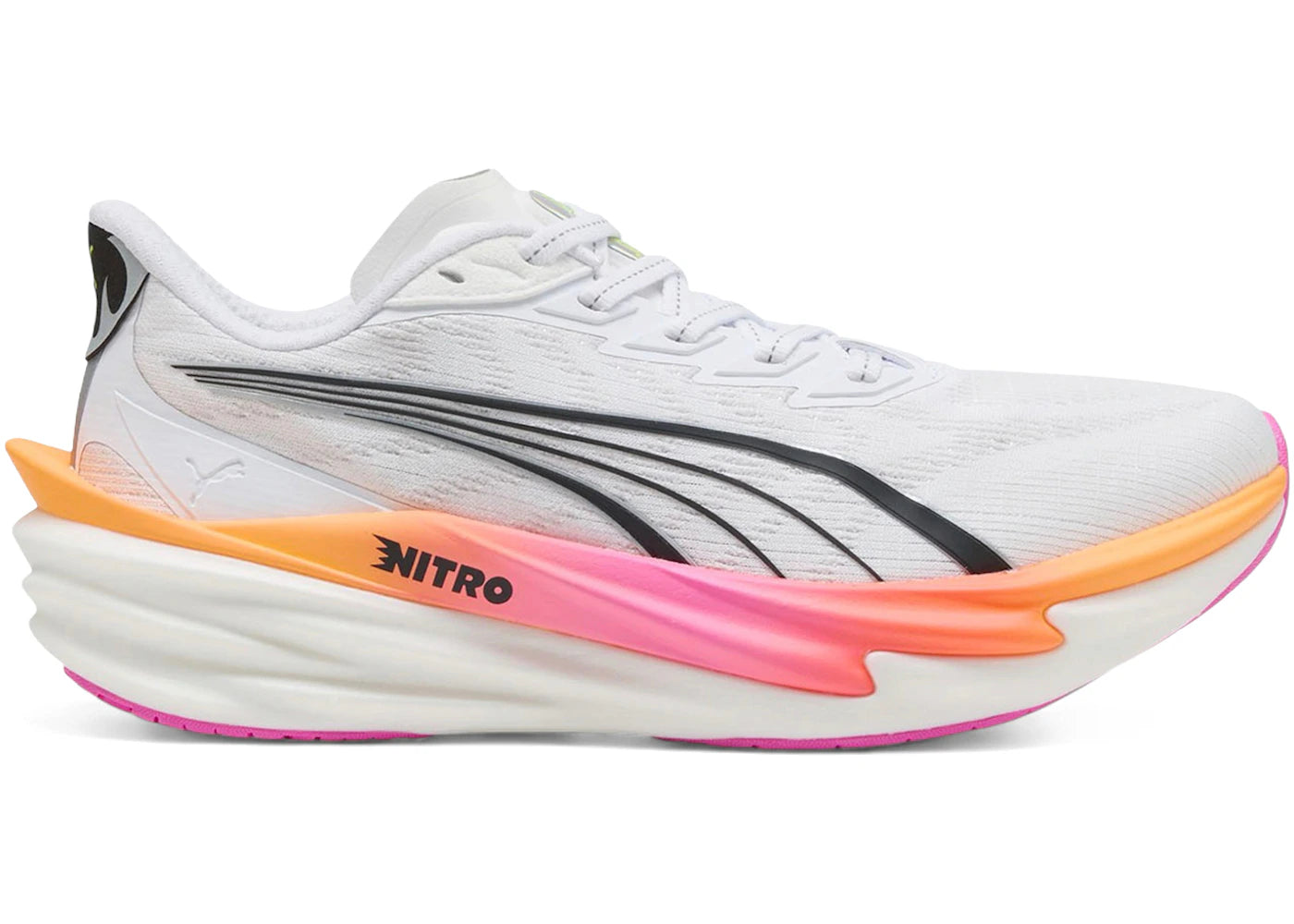 Puma Deviate Nitro 4 White Poison Pink Glowing Red