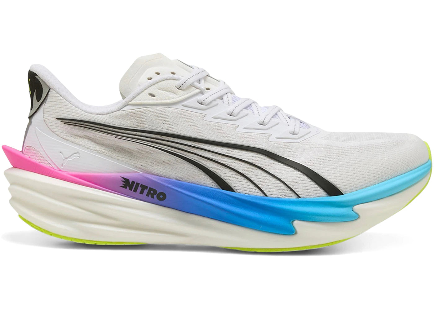 Puma Deviate Nitro 4 White Poison Pink Ultra Blue