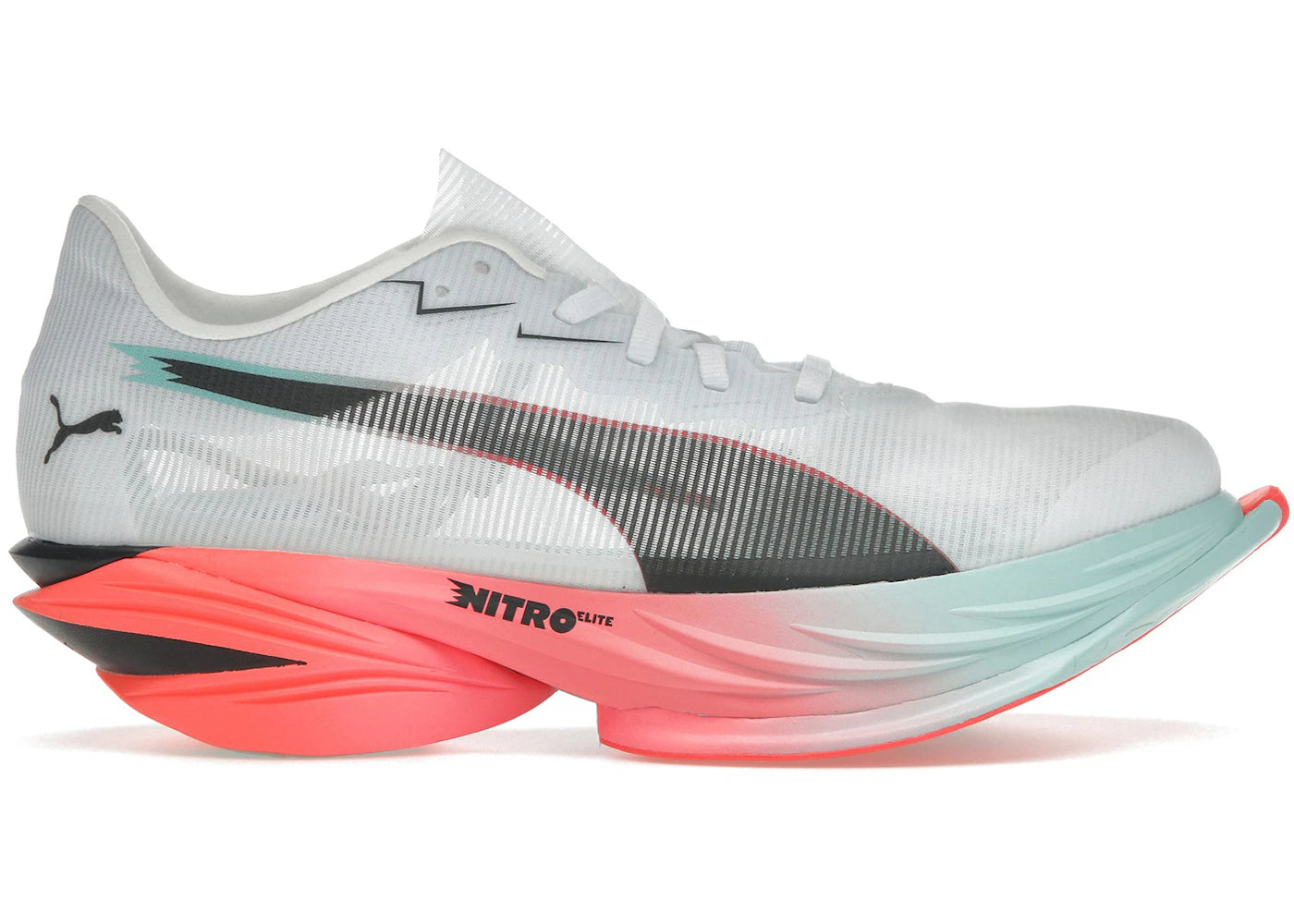 Puma Fast-R Nitro Elite 3 - Blanc Rouge Menthe Lumineuse (Femme)