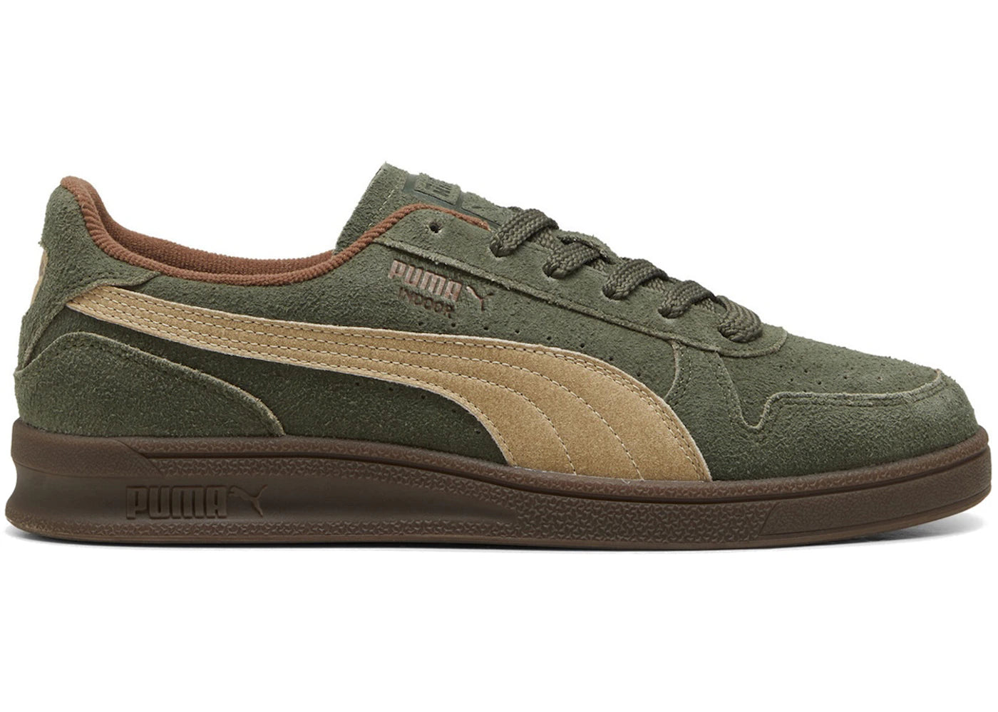 Puma Indoor R Suede-Dark Olive Haute Coffee