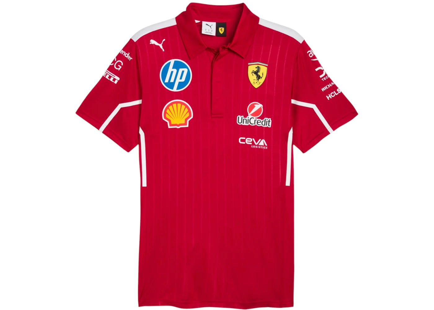Polo rouge de l'équipe Scuderia Ferrari HP 2025