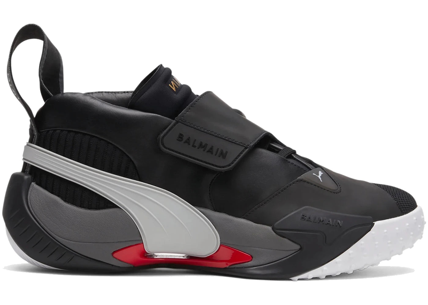 Puma x Balmain Court Noir Rouge à Risque Élevé