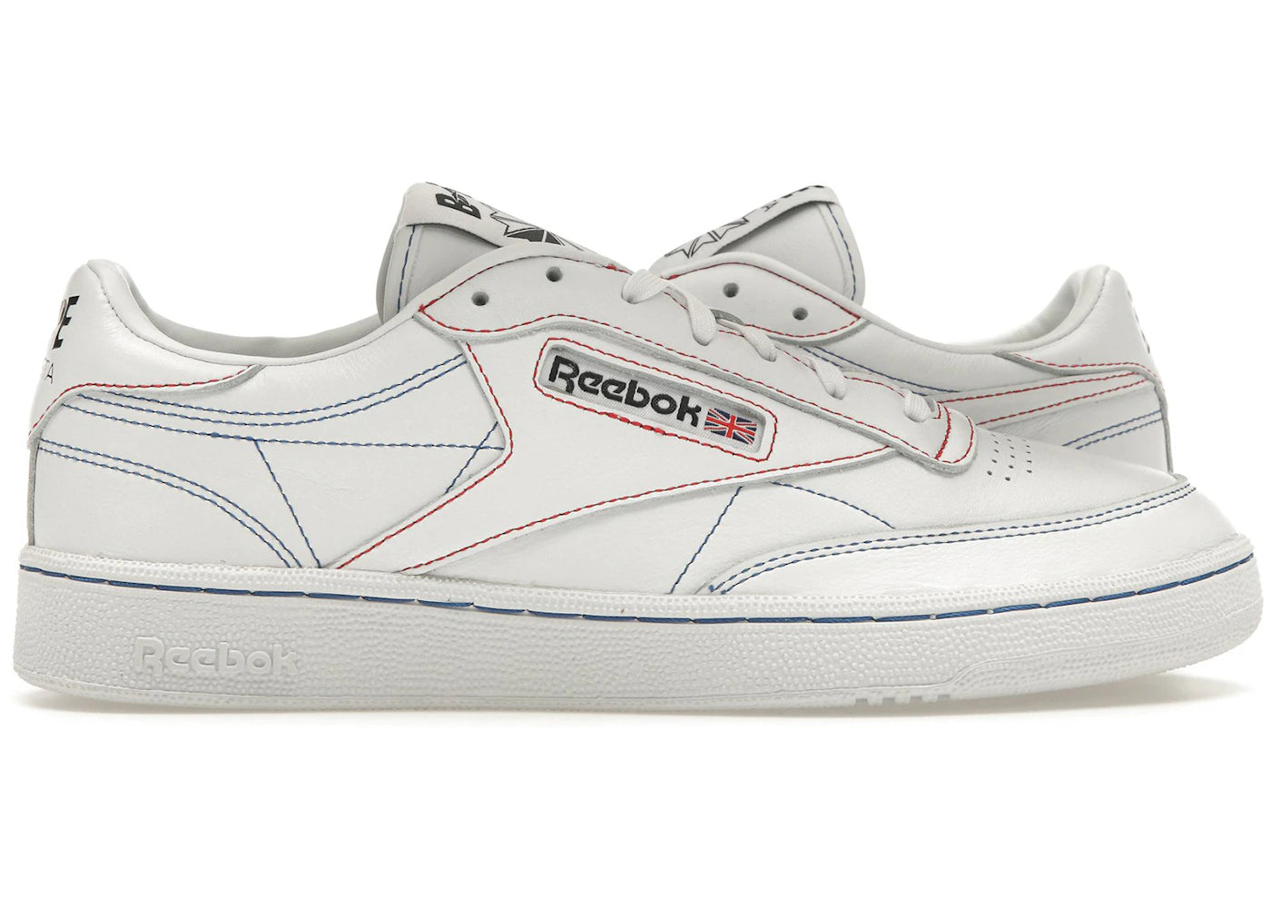 Reebok Club C 85 - Coutures contrastées blanches Bape