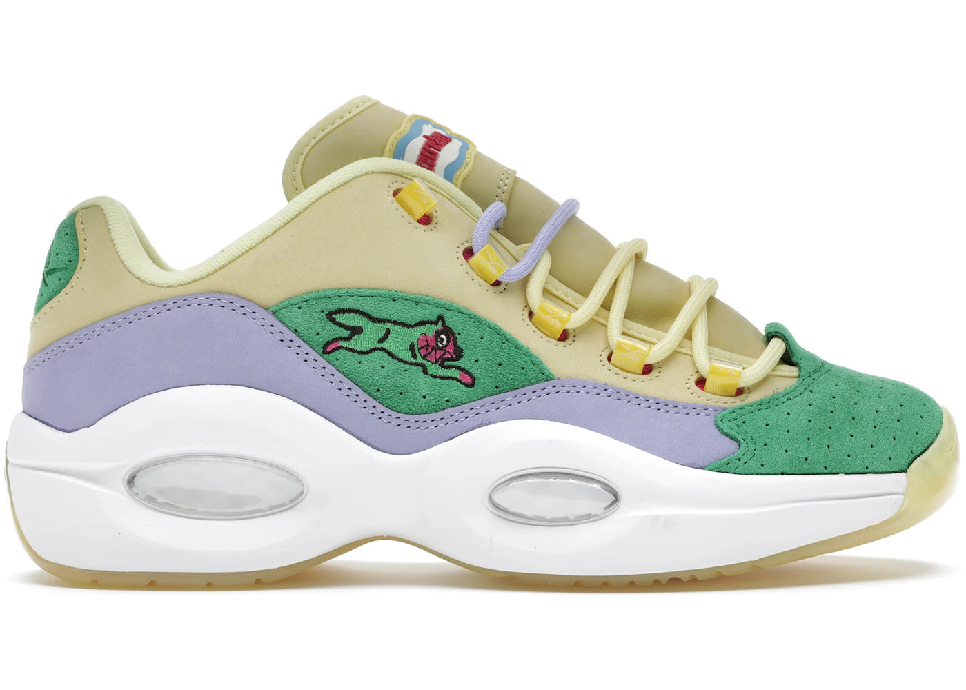 Reebok Question Low-BBC Ice Cream Running Dog Yellow Green