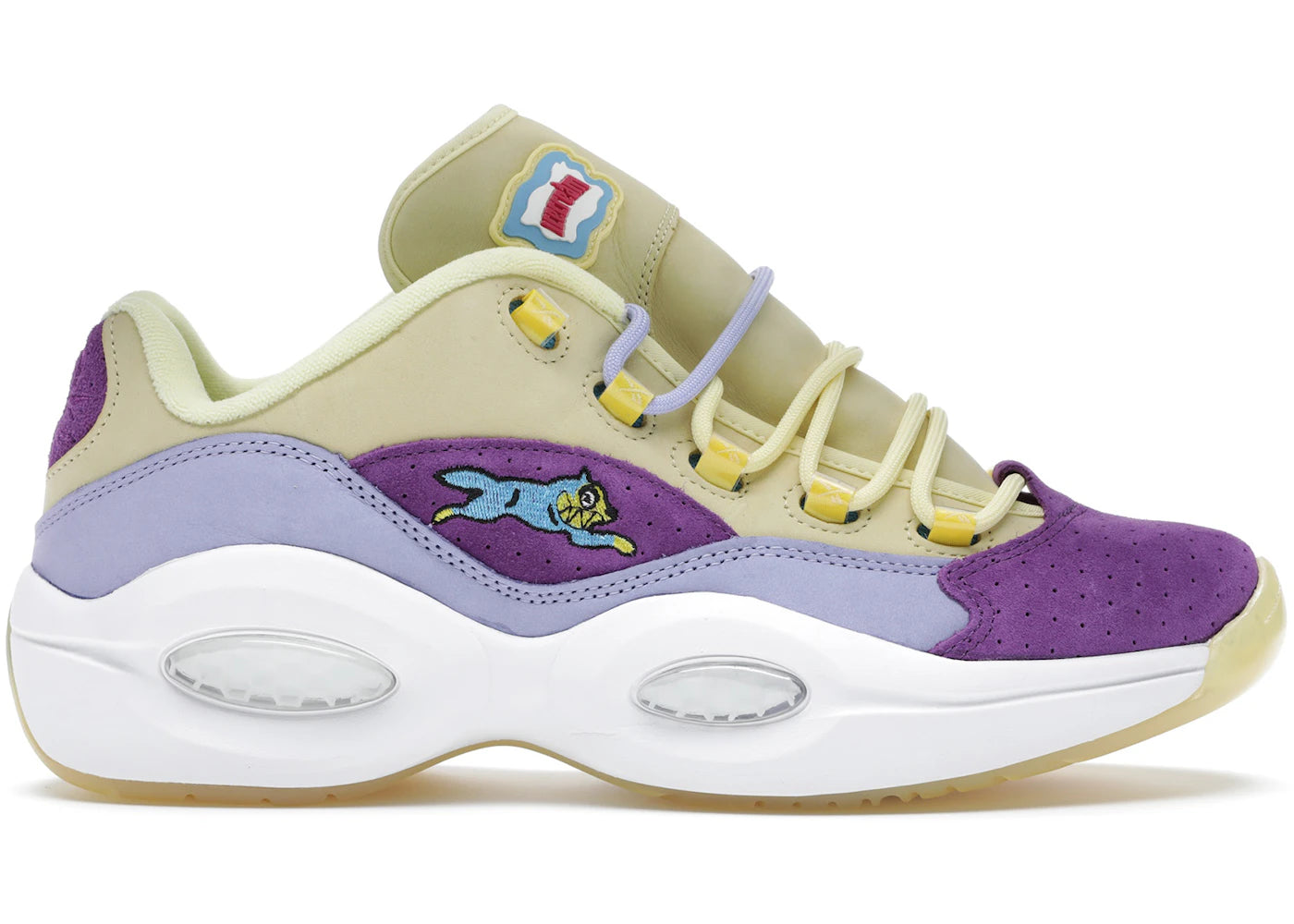 Reebok Question Low-BBC Ice Cream Running Dog Yellow Purple
