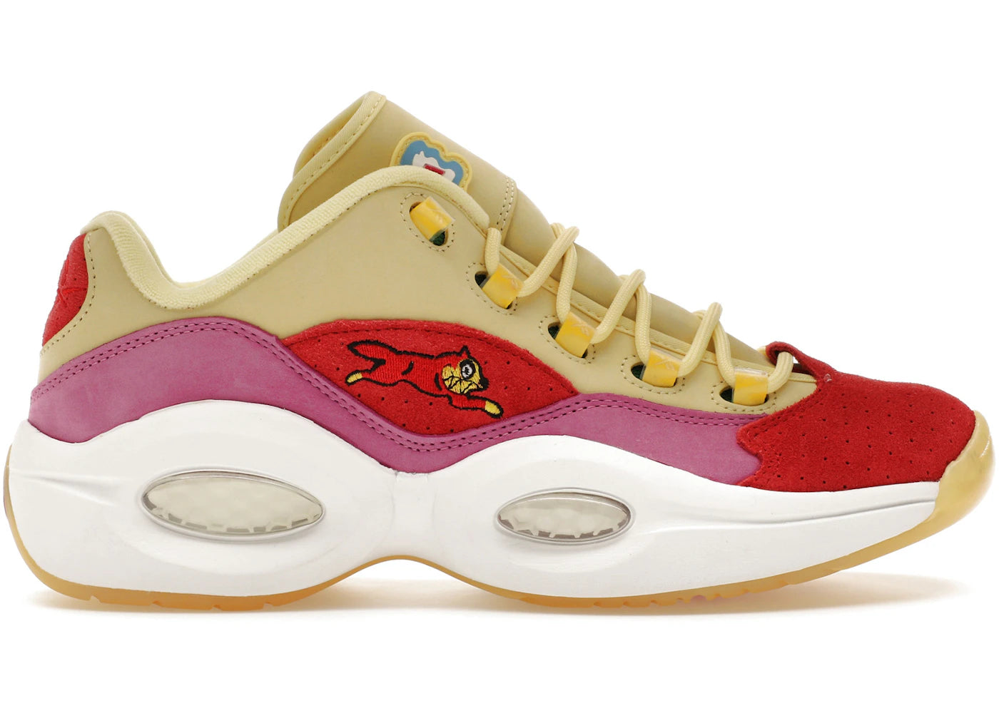 Reebok Question Low-BBC Ice Cream Running Dog Yellow Red