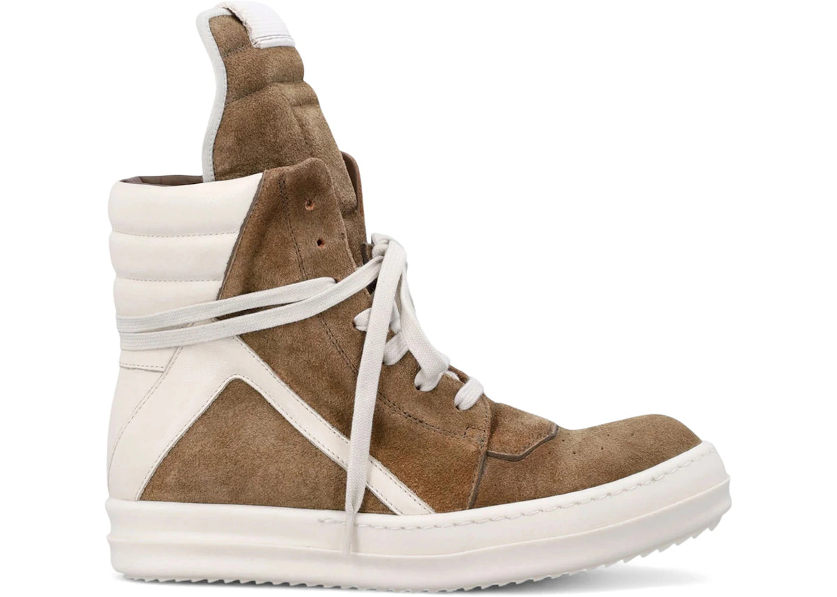 Rick Owens Temple Geobasket High Sumi Brown Milk - main view