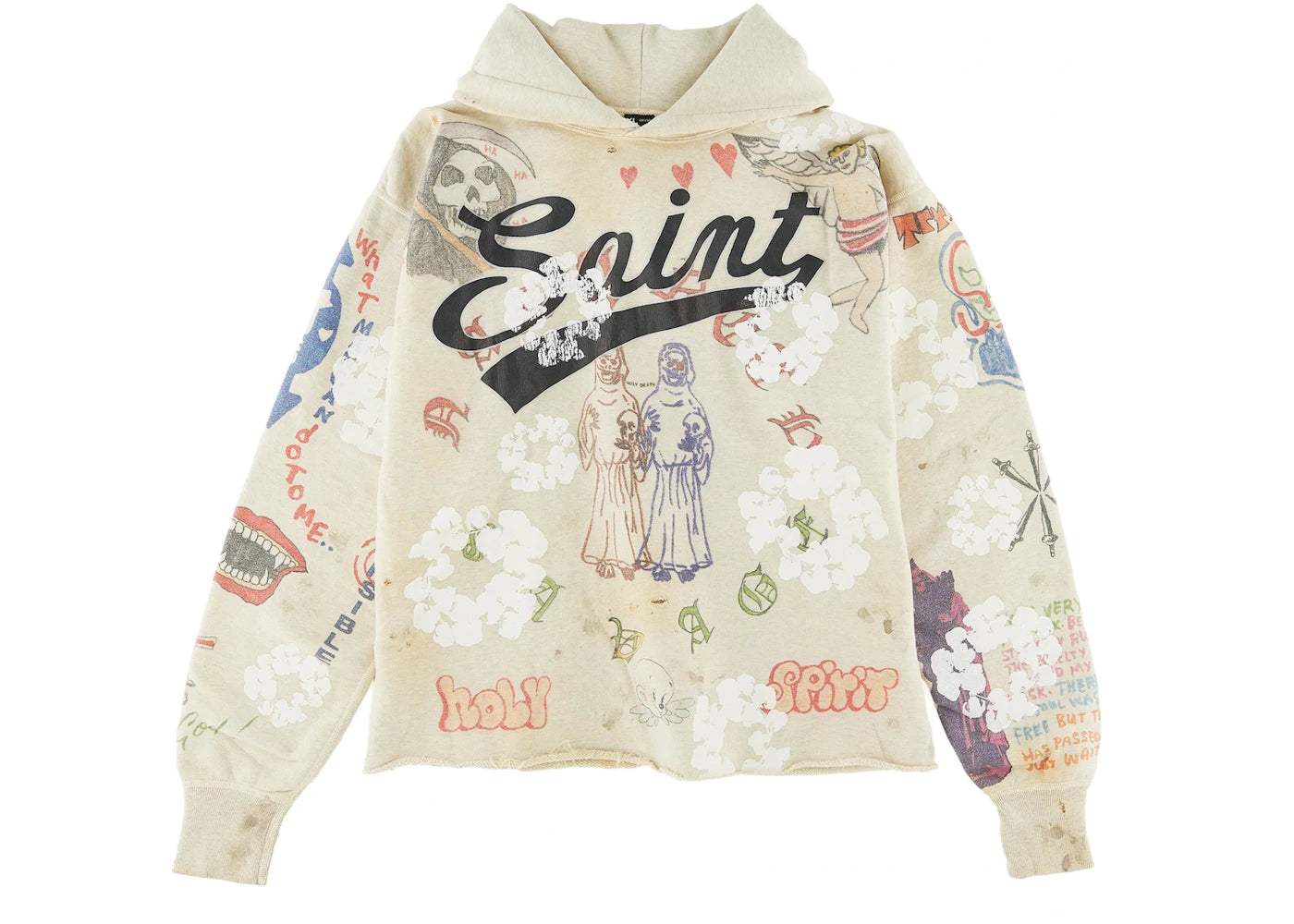 Saint Mxxxxxx x Denim Tears Graffiti Hoodie-Grey
