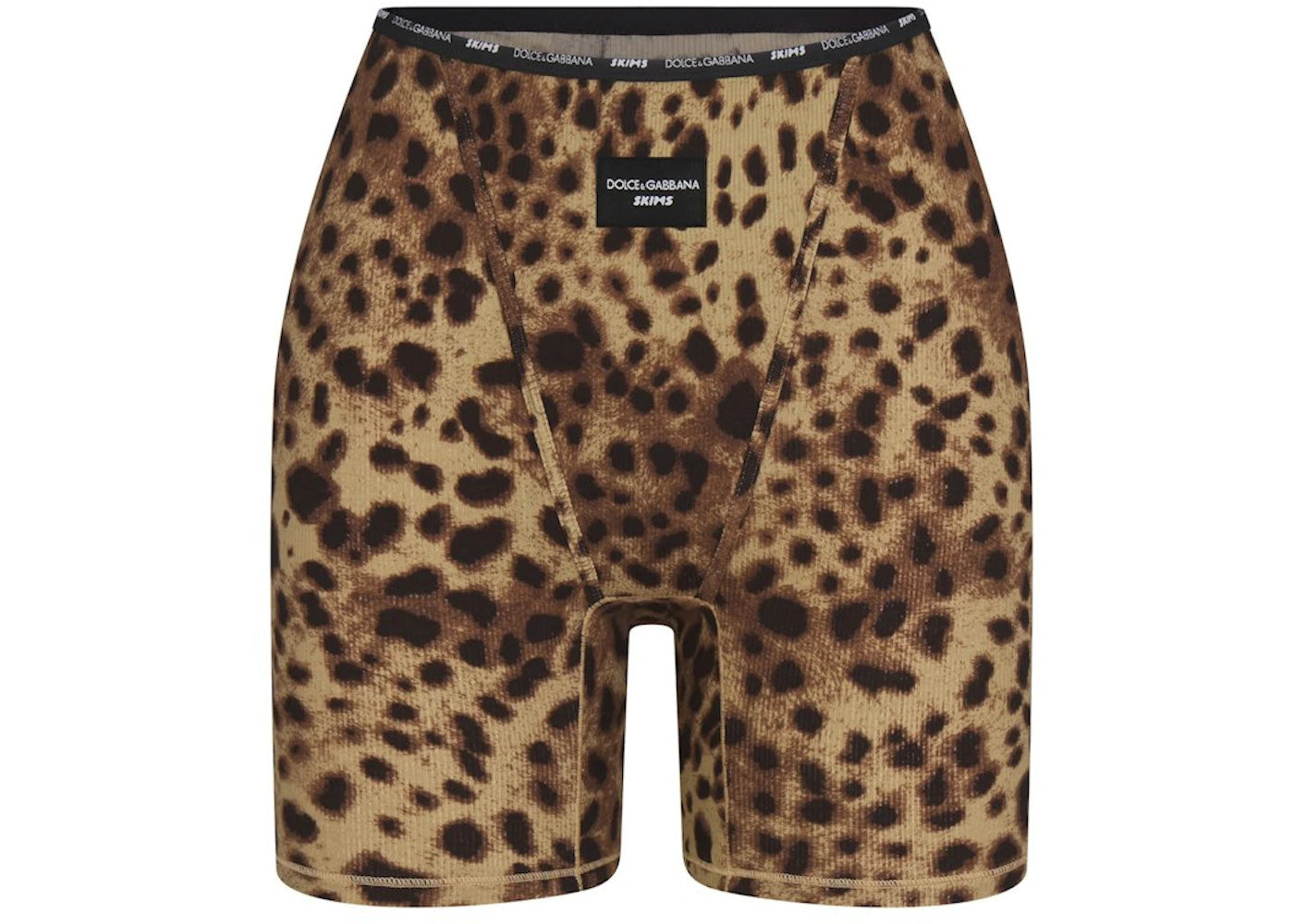 SKIMS x Dolce&amp;Gabbana Cotton Rib Boxer-Leopard