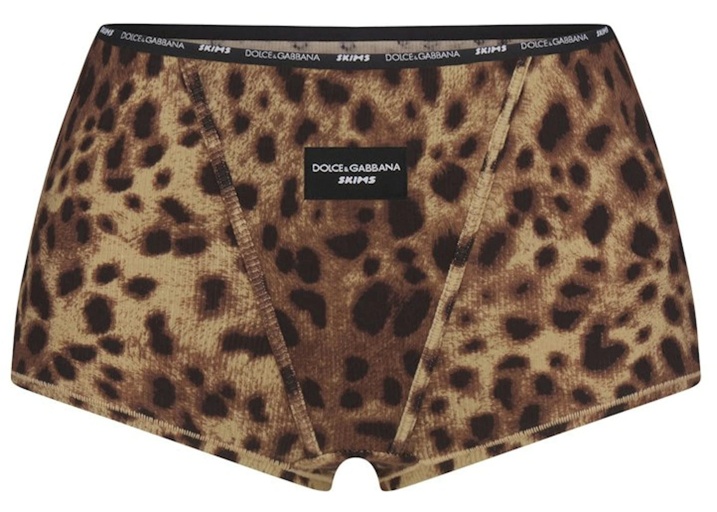 SKIMS x Dolce&amp;Gabbana Cotton Rib Boy Short-Leopard