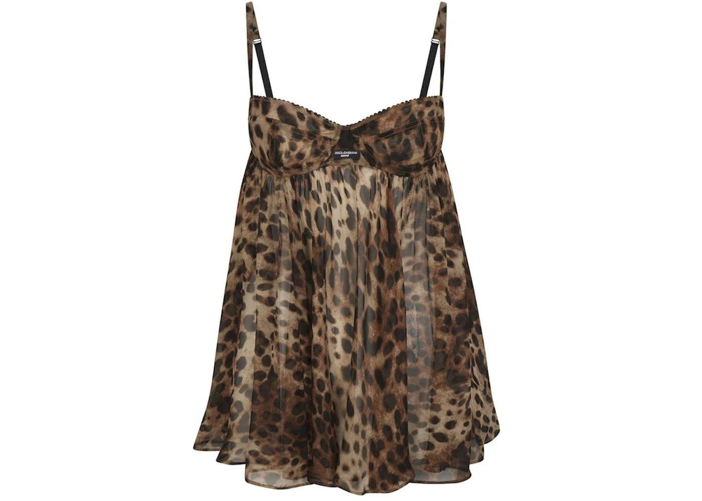 SKIMS x Dolce&amp;Gabbana Skims Romance Babydoll Dress-Leopard
