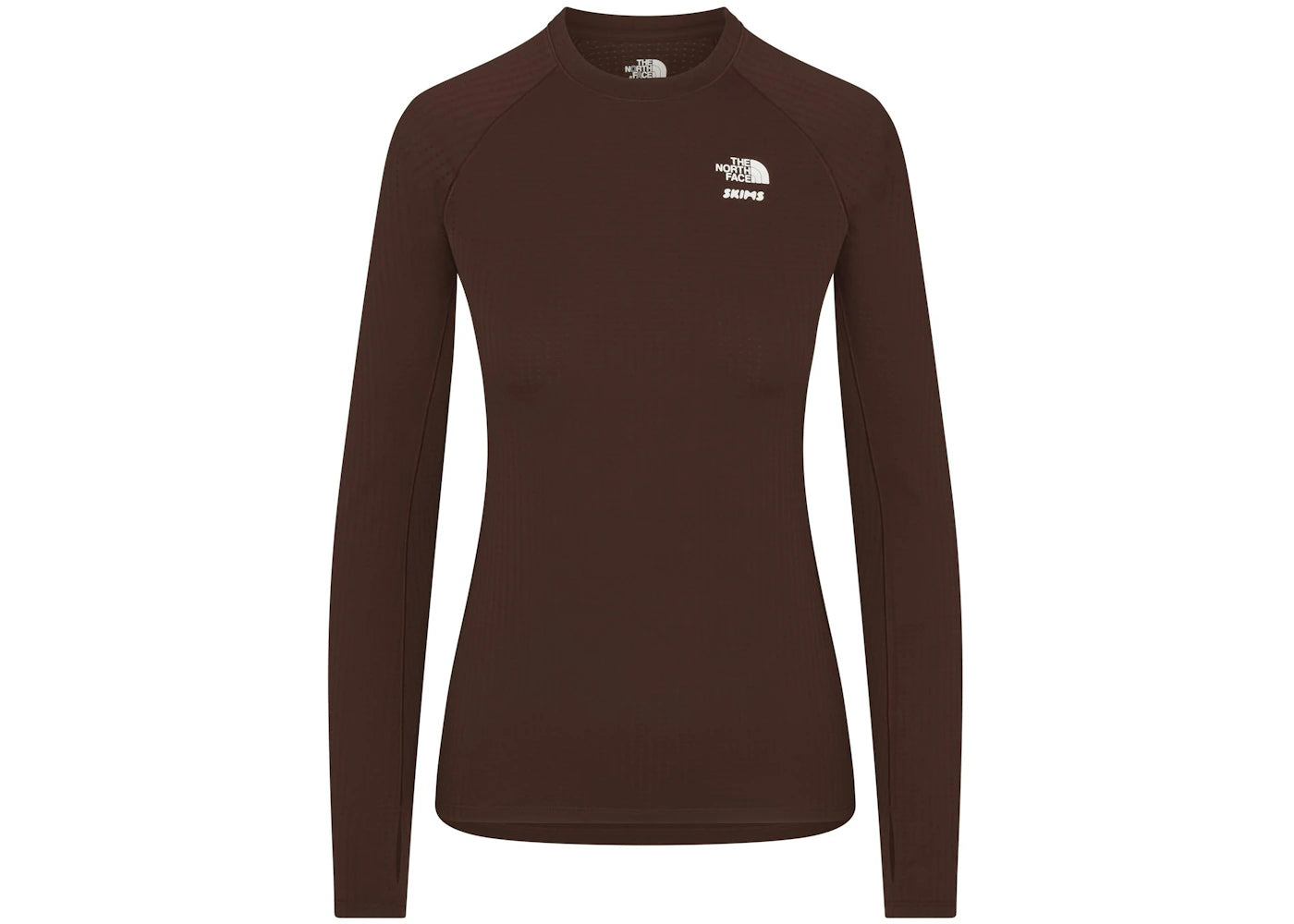 SKIMS x TNF Dotknit Long Sleeve Top-Cocoa