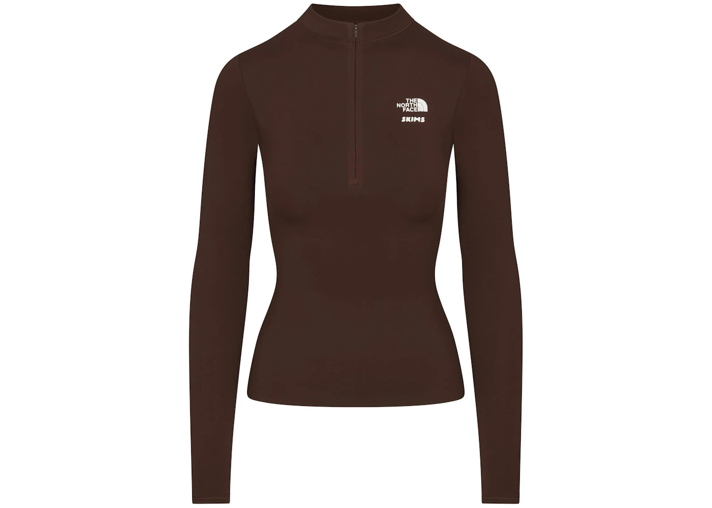 SKIMS x TNF Refina Long Sleeve Top-Cocoa