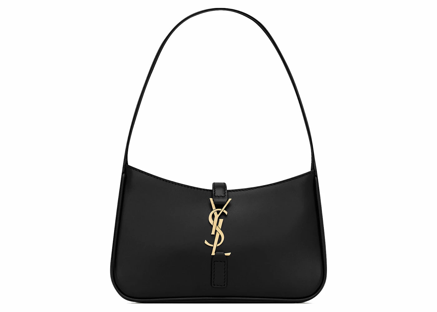 Saint Laurent Le 5 A 7 Mini Hobo Bag In Smooth Leather Noir - main view