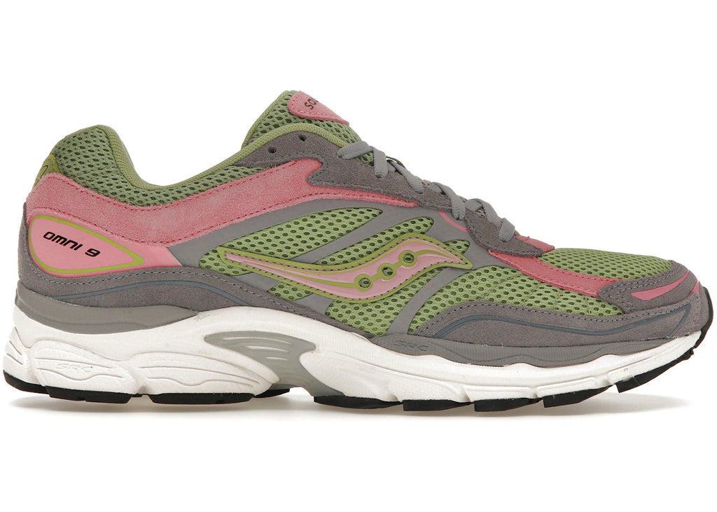 Saucony ProGrid Omni 9 Premium Grey Green Pink - main view
