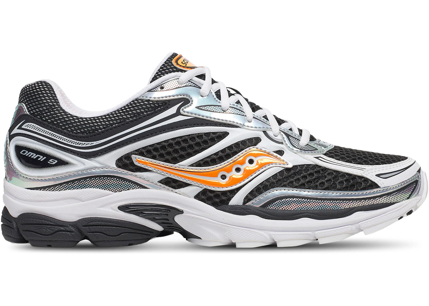 Saucony ProGrid Omni 9 Speed Shades White Black Orange - main view