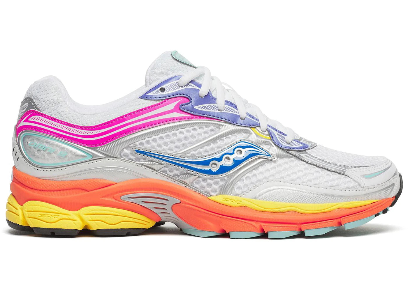 Saucony ProGrid Omni 9 White Multi Pink Orange Yellow - main view