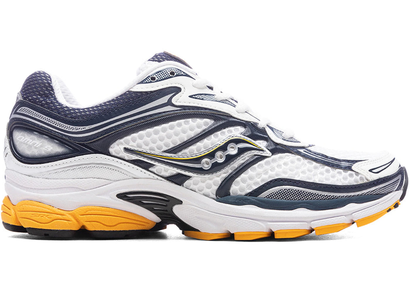 Saucony ProGrid Omni 9 White Navy Yellow - main view