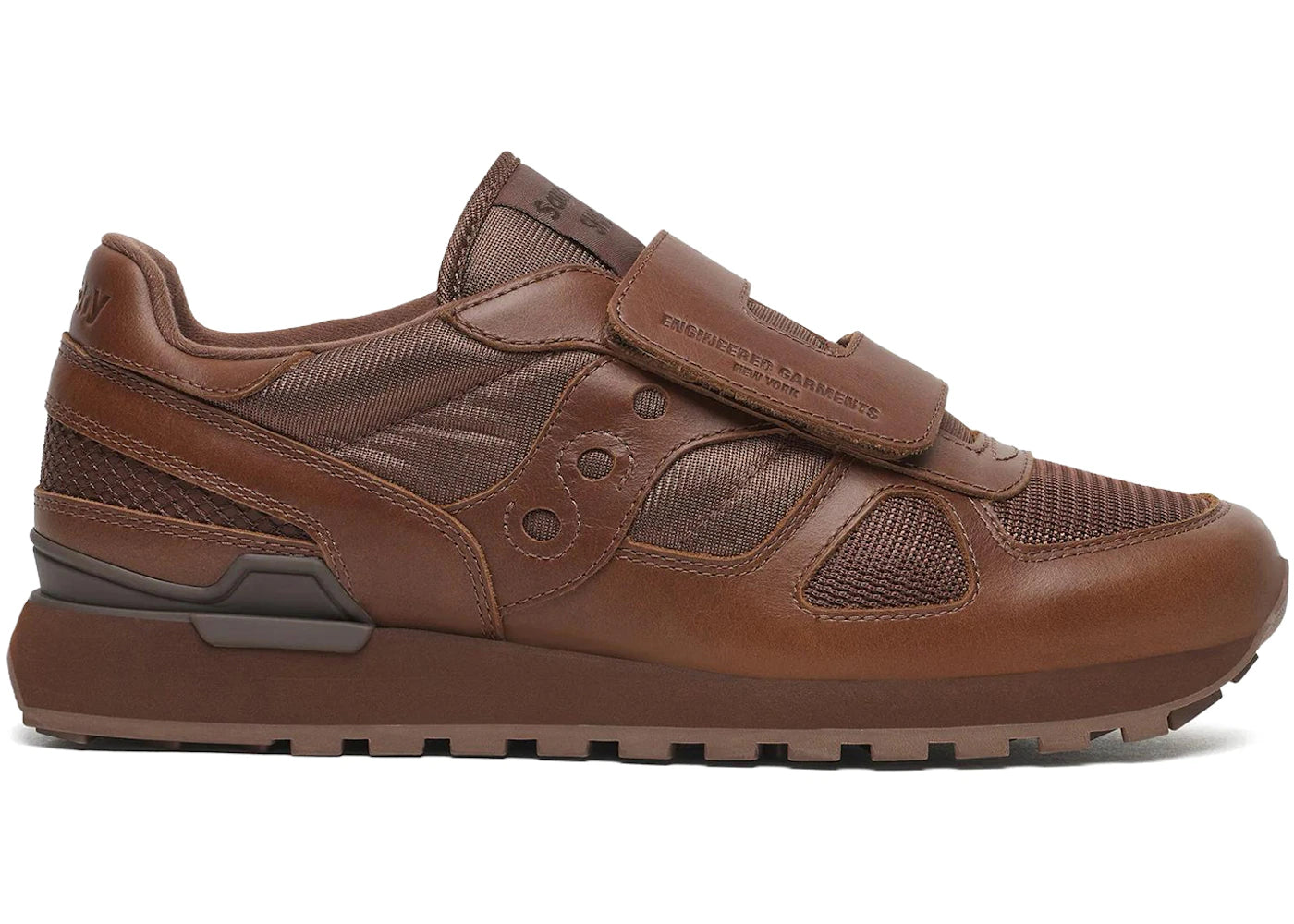 Saucony Shadow Double Velcro Engineered Garments Brown - main view