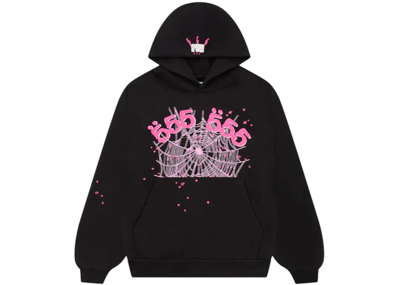 Sp5der Angel Number Hoodie-Black
