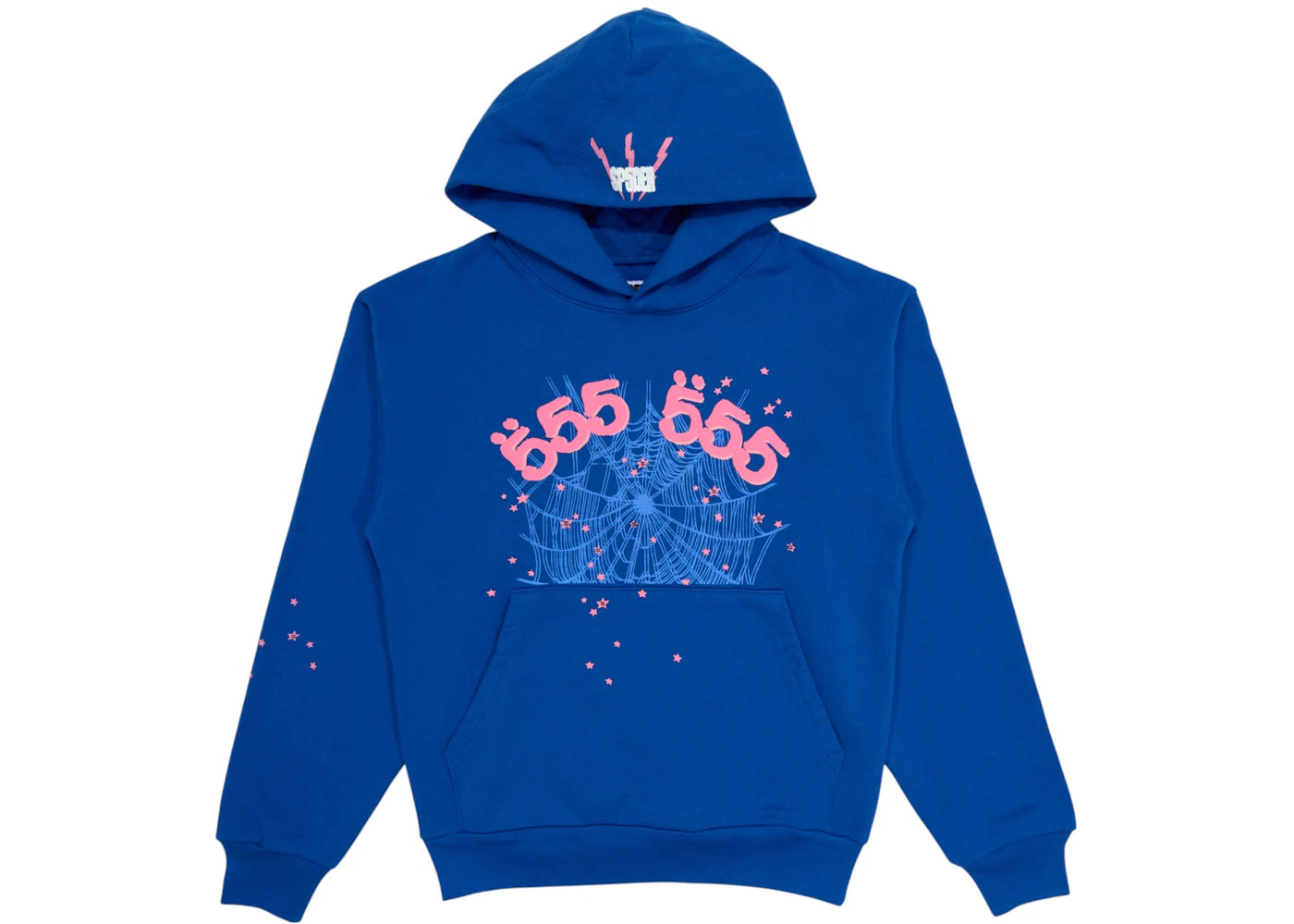 Sp5der Angel Number Hoodie-Blue