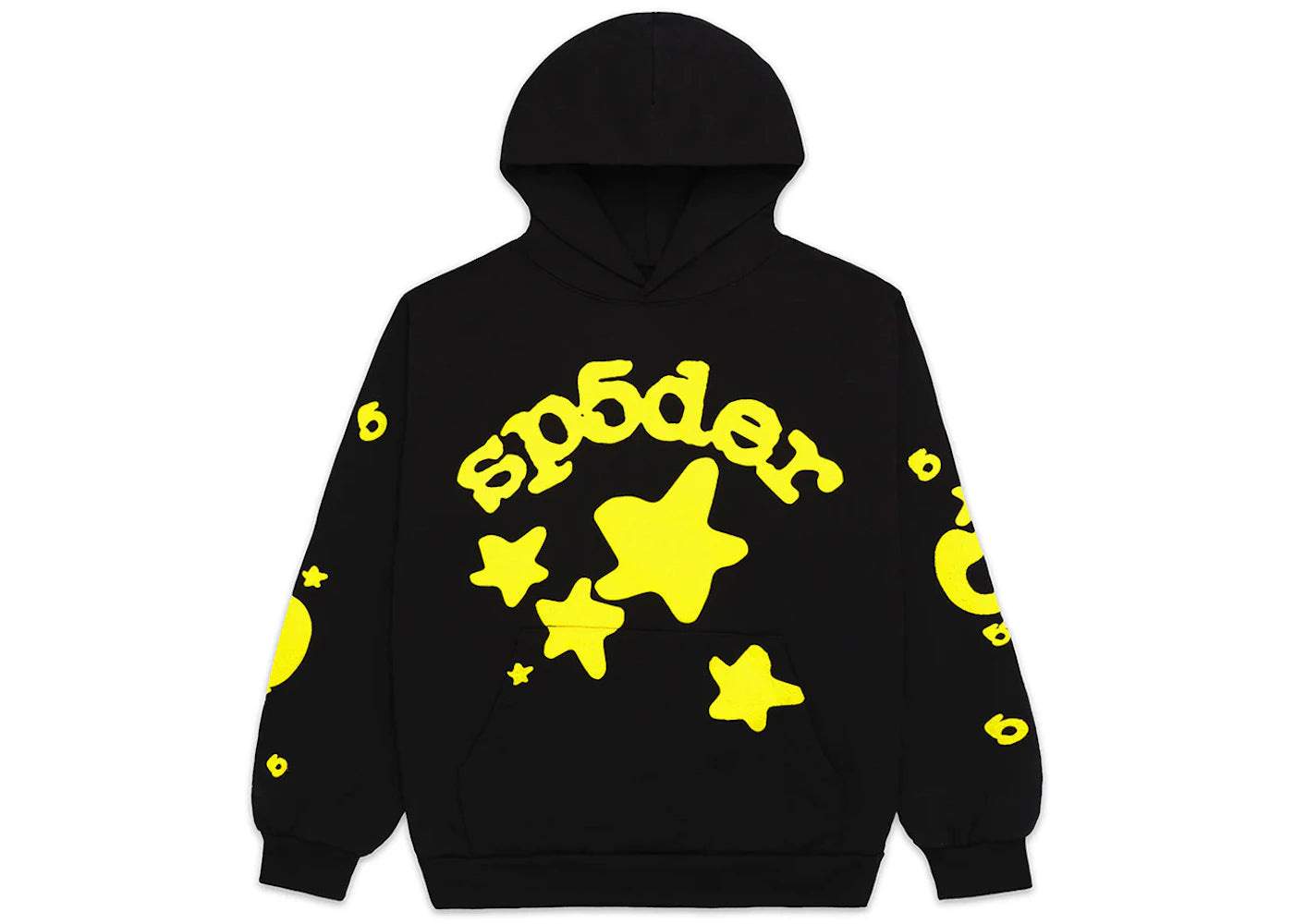 Sweat à capuche Sp5der Beluga - Onyx/Jaune