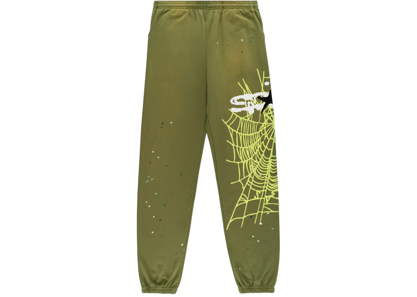 Sp5der Heavy Web Sweatpant-Olive