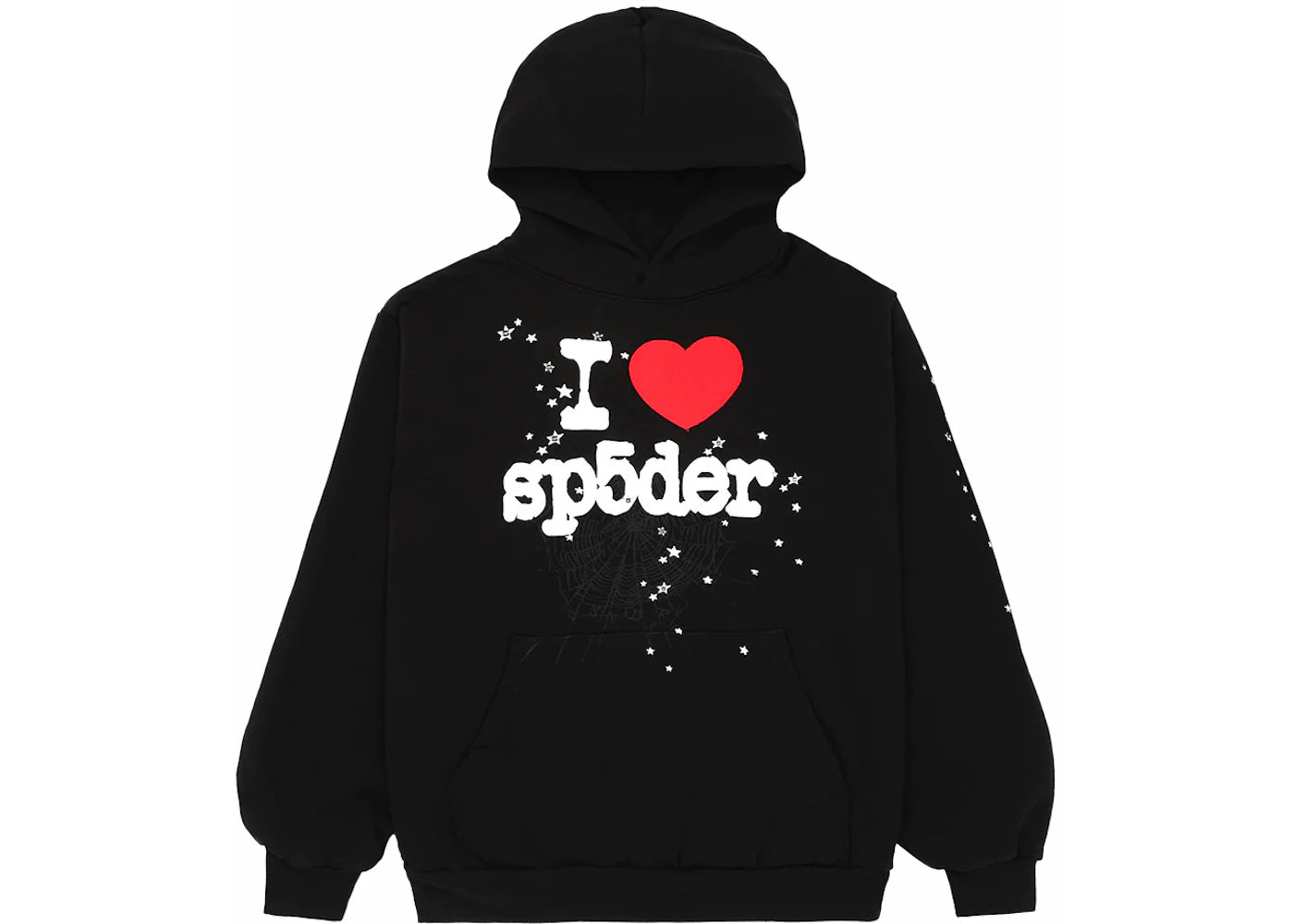Sp5der I Heart SP5 Souvenir Hoodie-Black