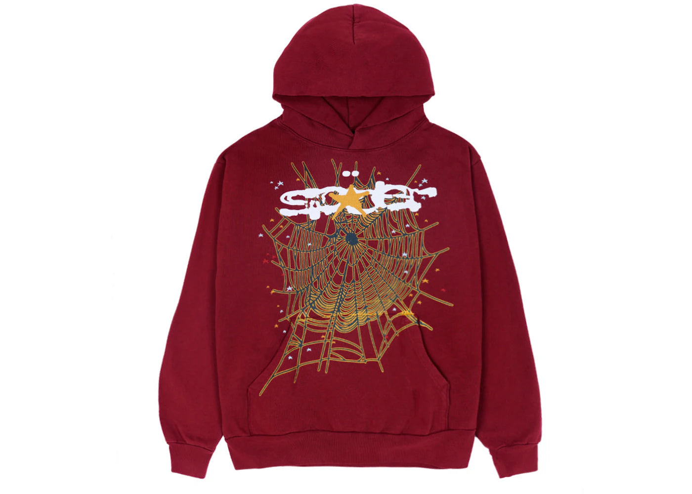 Sp5der Logo Hoodie-Maroon
