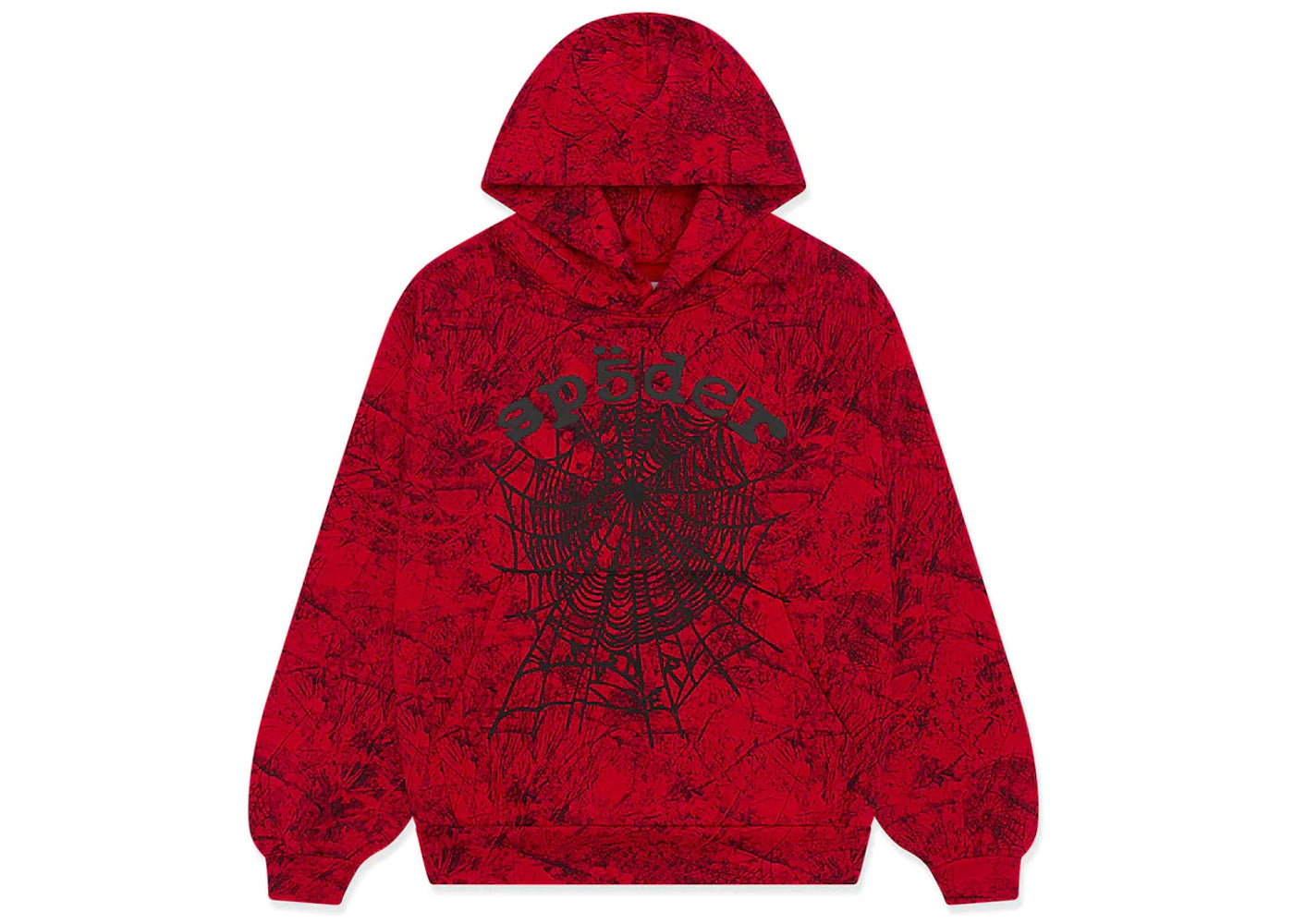 Sweat à capuche Sp5der OG Tree Camo-Rouge