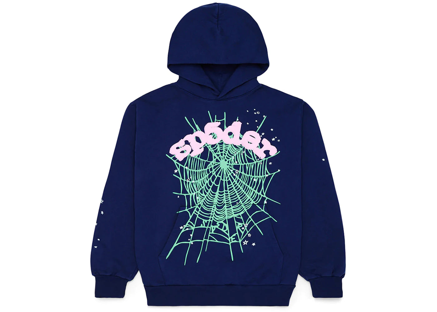 Sp5der OG Web Hoodie-Navy