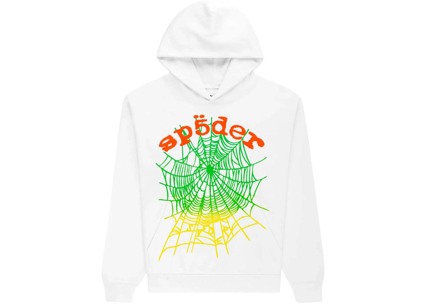 Sweat à capuche dégradé Sp5der OG Web V2-Blanc