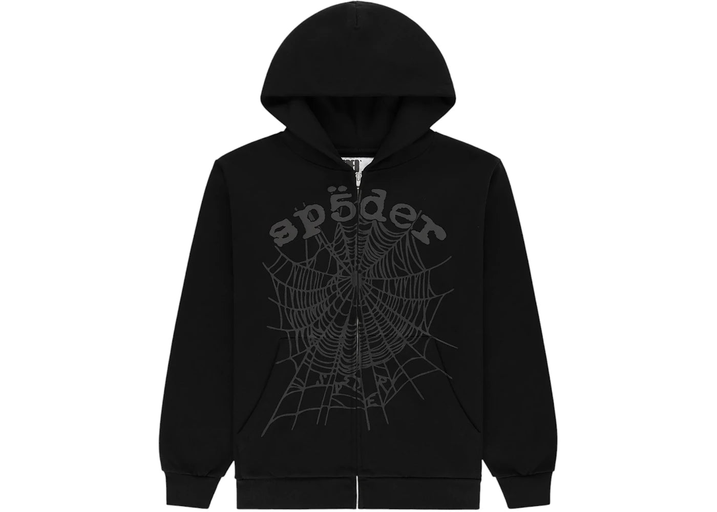 Sweat à capuche zippé Sp5der OG Web V2 Phantom - Noir