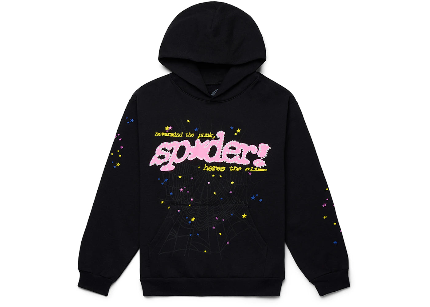 Sp5der P*NK V2 Hoodie-Black