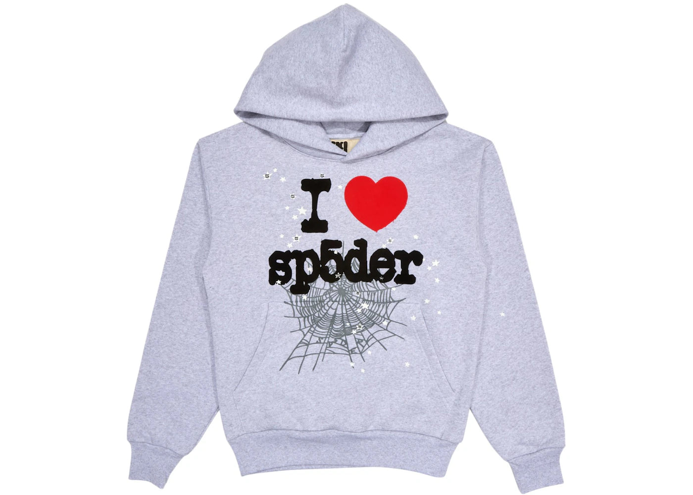Sweat à capuche souvenir Sp5der - Gris chiné