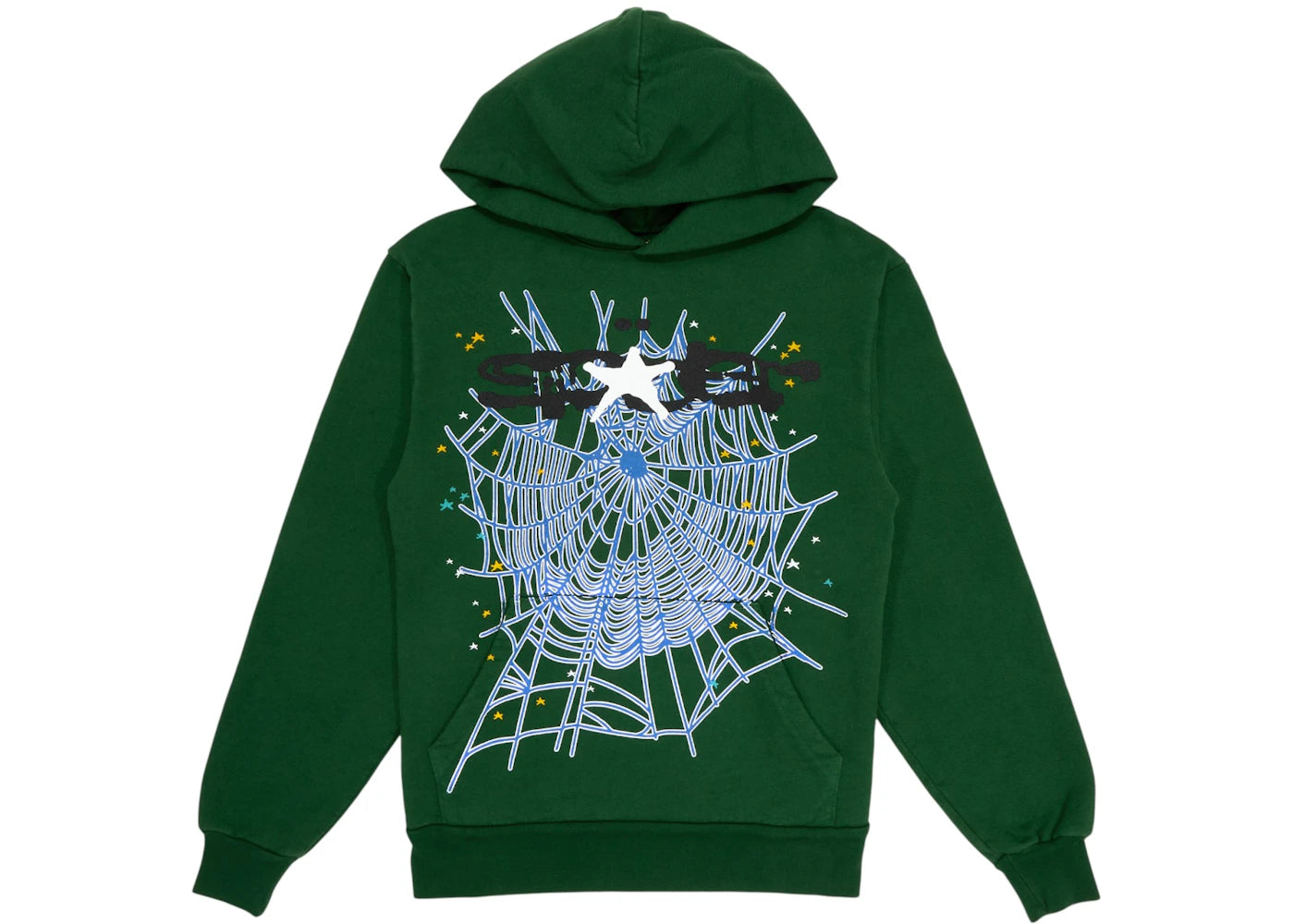 Sweat à capuche Sp5der Web - Vert chasseur