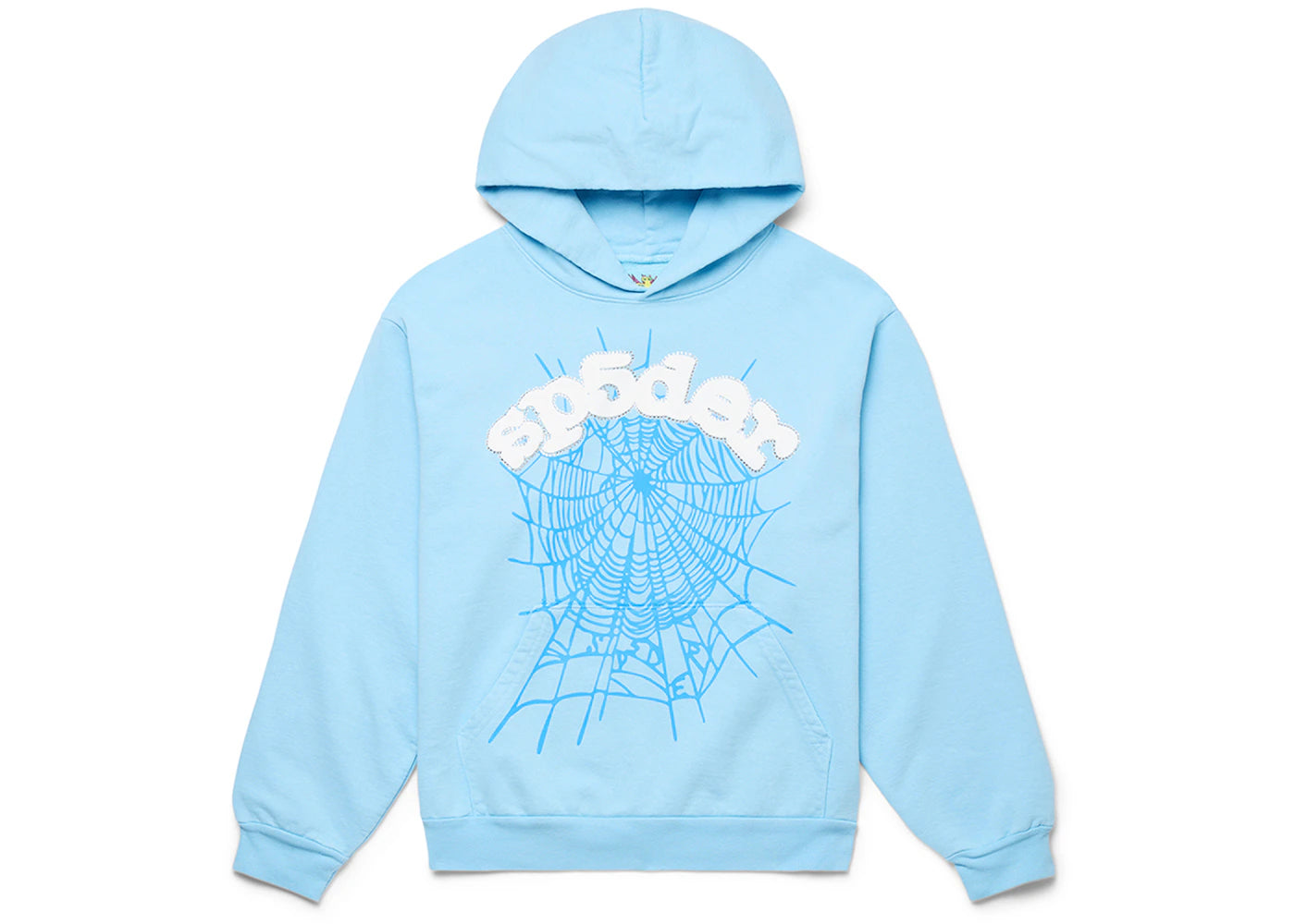 Sweat à capuche Sp5der Web - Bleu ciel